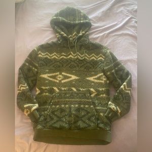 very soft and cozy green sweater